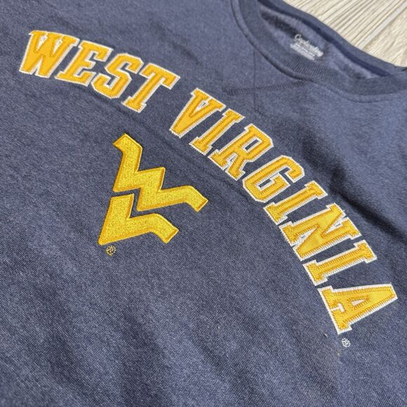 WVU West Virginia Mountaineers Crewneck Sweatshirt Men’s XXL Gray Sewn New - Picture 3 of 10